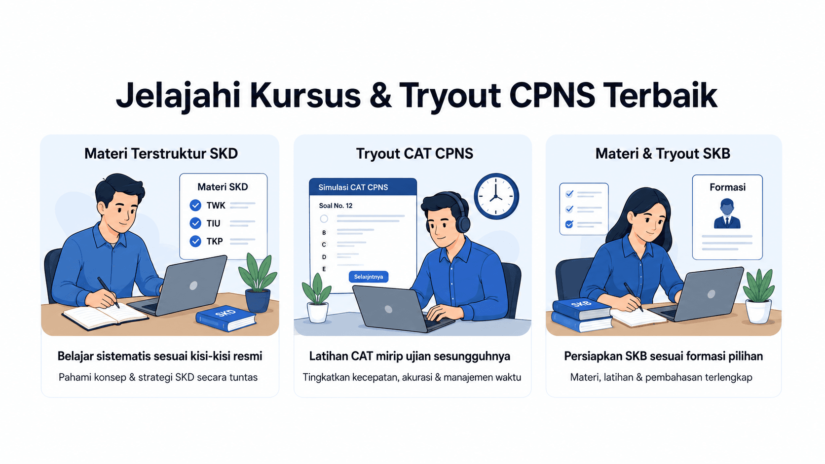 Jelajahi Kursus & Tryout CPNS Terbaik